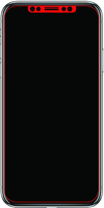 Actual product image Mobilize Edge-To-Edge Glass Screen Protector Apple iPhone X/XS Black (1 Piece, Apple iPhone XS, Apple iPhone X, Apple iPhone 11 Pro)