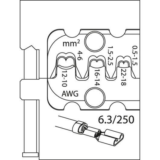 Actual product image Gedore 8140-11 Module insert for flat receptacles 6.3 (75 mm)