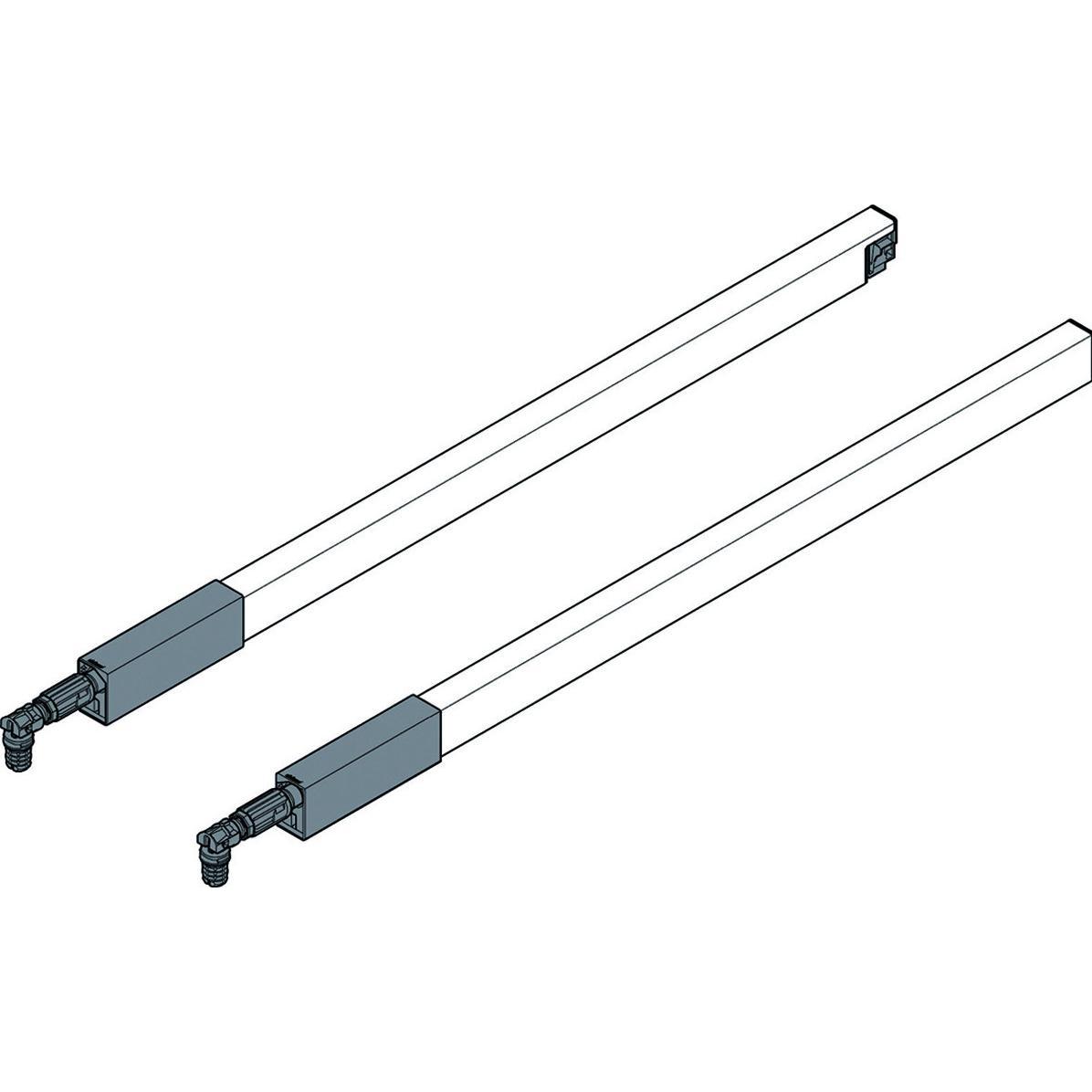 Blum, Schubladenauszüge, Längsreling für Frontauszug TANDEMBOX antaro, grau RAL 9006