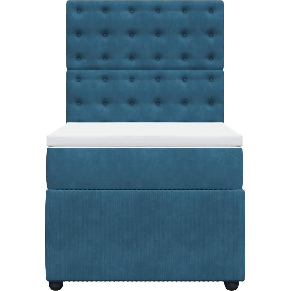 Thumbnail - VidaXL, Bett, Bo x springbett mit Matratze 100 x 200 cm Samt (100 x 200 cm)