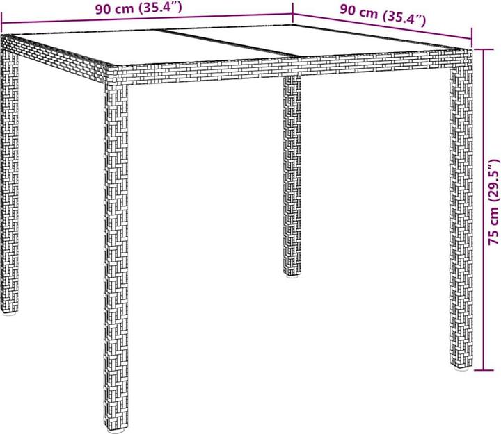 Produktbild vidaXL Garten-Tische (90 x 90 x 75 cm)