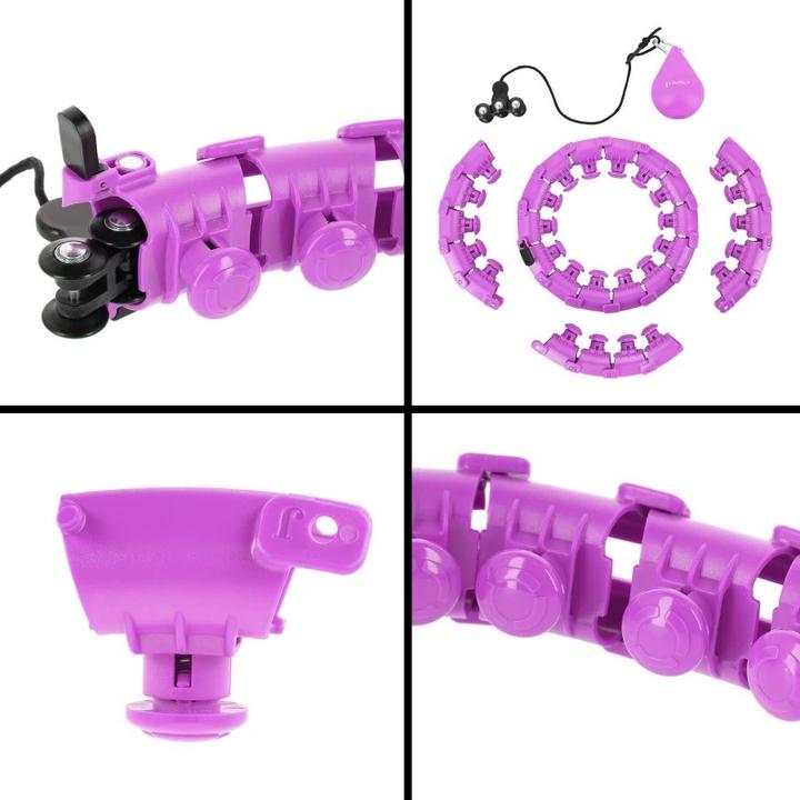 Image du produit HMS Hula Hop plus taille avec onglets et poids HHW12 violet (51 cm, 1375 g)