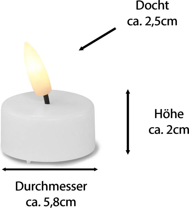 Actual product image Novaliv LED Tealight Small with Timer - Set of 12 Warm White LED Candle 3D Flickering Flame - LED Tealight (12 x)