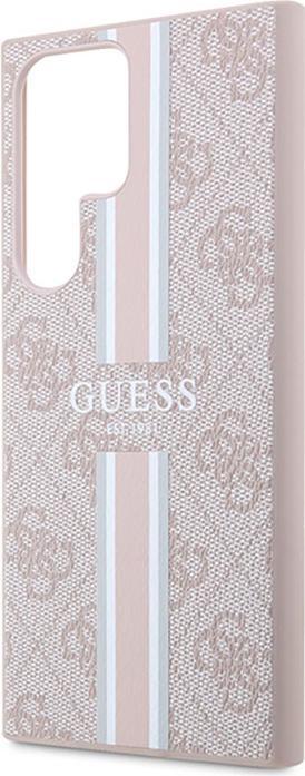 Actual product image Guess 4G Stripe Case for Samsung Galaxy S23 Ultra - pink (Samsung Galaxy S23 Ultra)