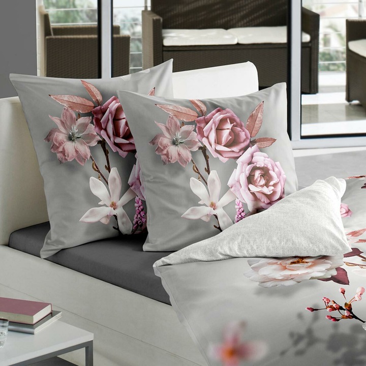Immagine prodotto Traumschlaf Rosa (Copripiumino, 155x220 cm + 80x80 cm)