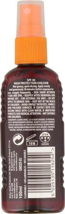 Productafbeelding Malibu Dry Oil Spray SPF30 - Zonnebrandspray - 100ml (Zonnebrandolie, Zonnebrandspray, SPF 30, 100 ml)