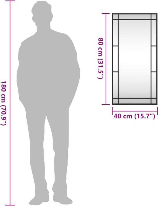 Produktbild vidaXL Wandspiegel (40 x 80 cm)