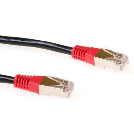 ACT Black 1 meter LSZH F/UTP CAT5E patch cable cross with RJ45 connectors. C5e f/utp lszh cross bk 1.00m (F/UTP, CAT5e, ...