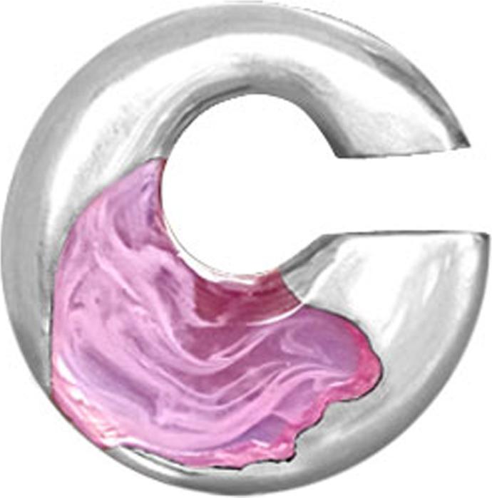 Produktbild Star Piercing Ohrgewicht silber Nebel Epoxy pink (Messing, Organisch)