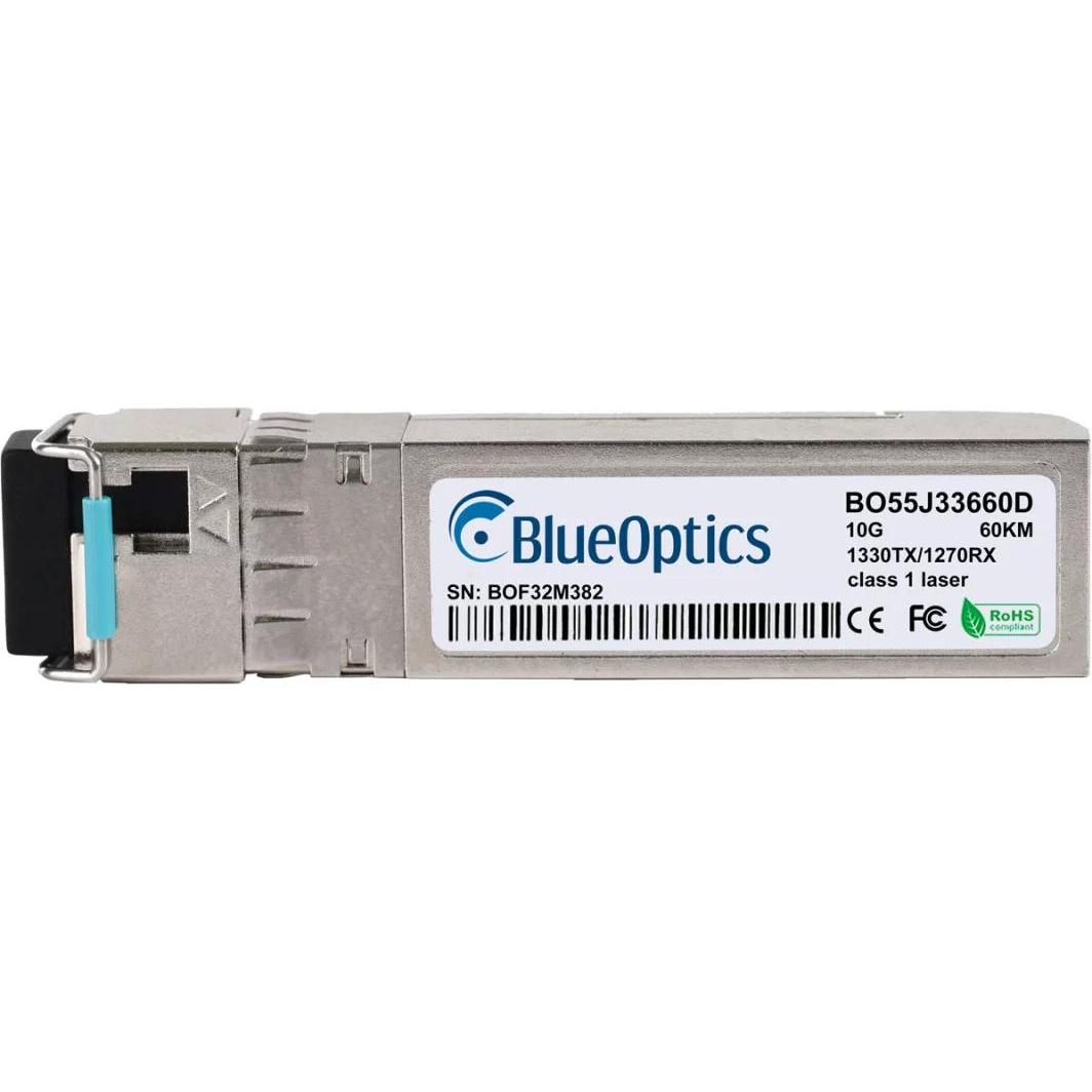 BlueOptics Brocade 10G-SFPP-BXD-S-60 kompatibler SFP+ BO55J33660D, Transceiver, Silber