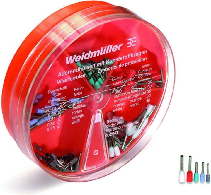 Weidmüller Adereindhulzen assortiment met plastic kraag