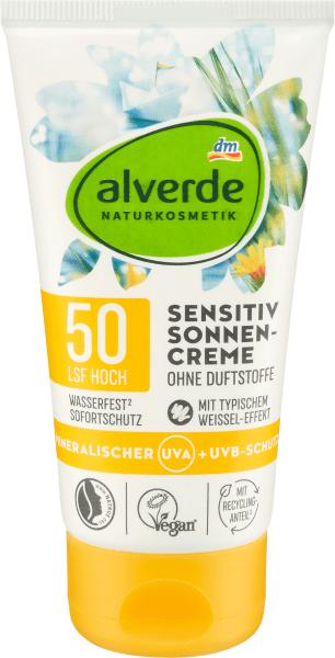 Actual product image dm alverde Sensitive (SPF 50, 75 ml)