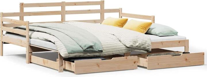 Actual product image vidaXL Extendable day bed with drawers
