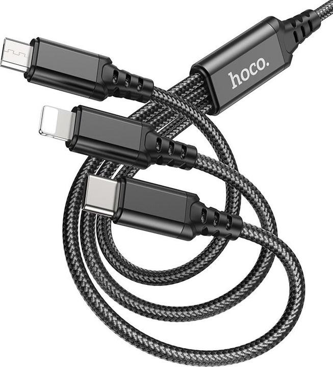Actual product image Hoco X76 3 in 1 Charging Cable (1 m, USB 3.2 Gen 1)