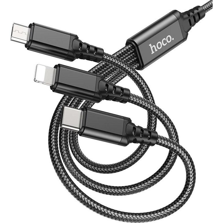 Hoco X76 3 in 1 Ladekabel (1 m), USB Kabel