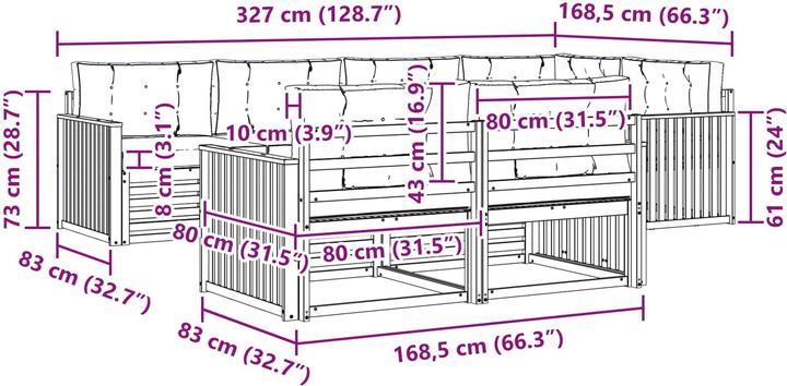 Produktbild vidaXL Outdoor-Sofa