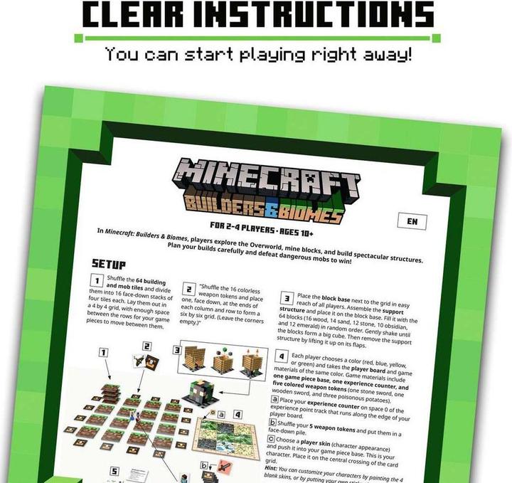 Actual product image Ravensburger Minecraft Builders & Biomes (German, English, Italian, French)