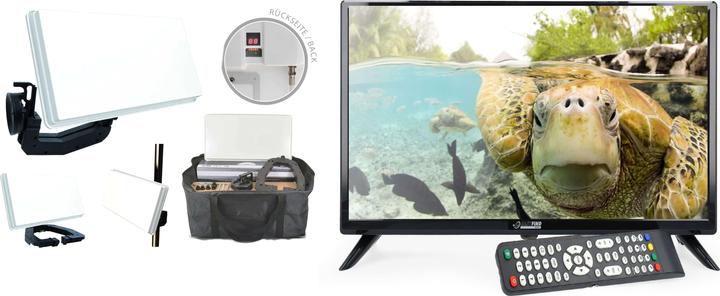 Produktbild Easyfind 3215A - Flachantenne mit TV & Tasche (Flachantenne, DVB-S / -S2)