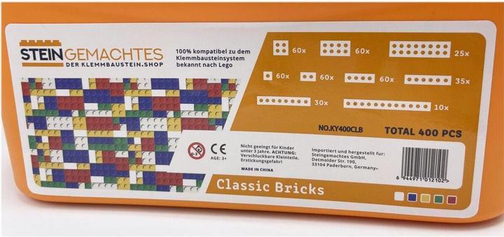 Produktbild Kazi CLASSIC-BRICKS - Classic Bricks-Box mit 400 Plates in Rot - Blau - Grün - Weiss - Gelb