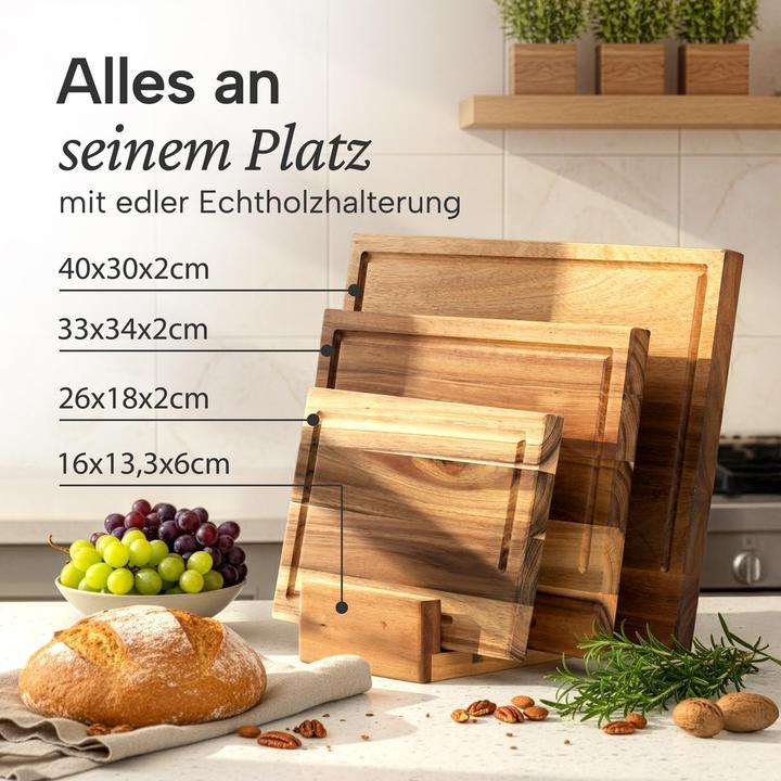 Produktbild Blumtal 3er-Set Schneidebrett mit Ständer
