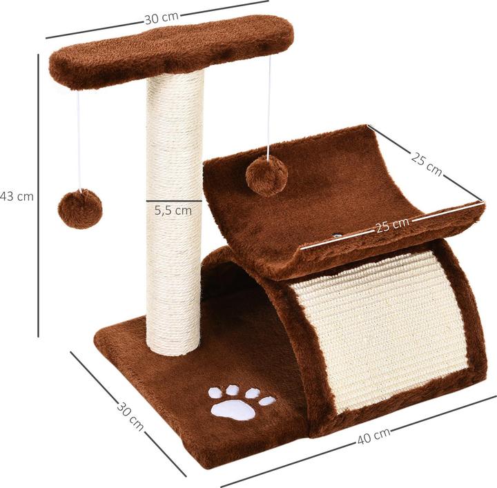 Image du produit Jamb Arbre à chat (43 cm, Blanc, Marron)