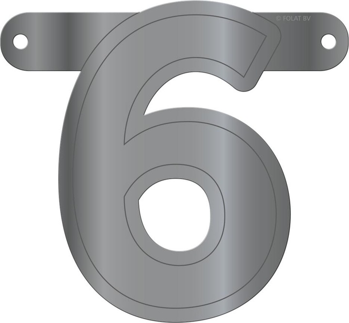 Immagine prodotto Folat Striscione con 6 lettere in argento metallizzato