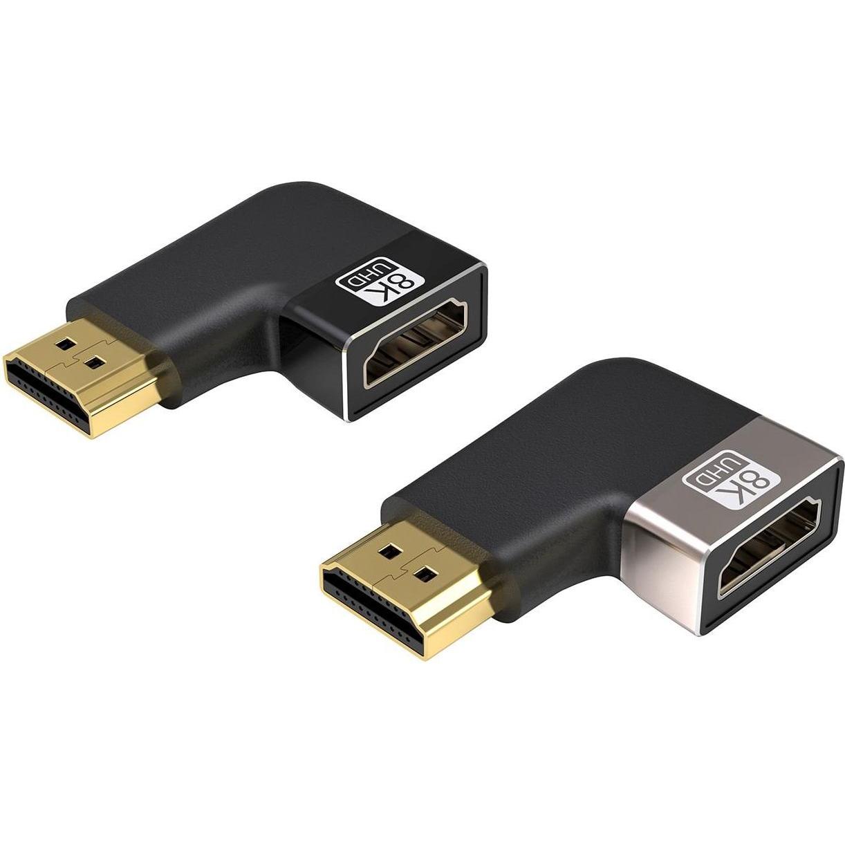 PremiumCord Adattamento spojka 8K HDMI A - HDMI A, F/M, do úhlu 90° - levá (HDMI), Adattatore dati + video