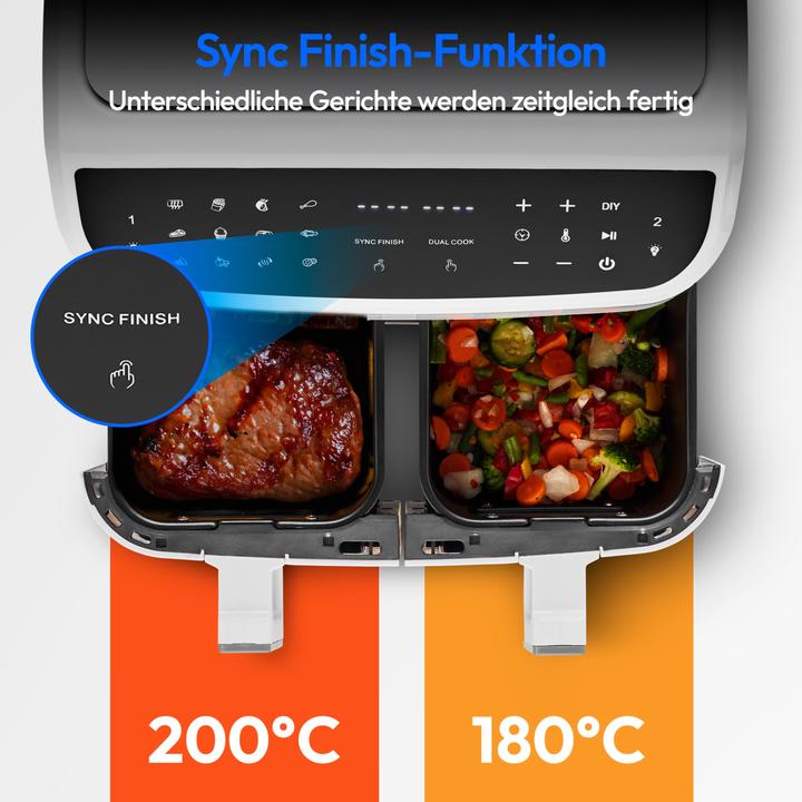 Actual product image Medion MD 11760 Life P20 XXL Twin double zone deep fryer 8.7 l, white