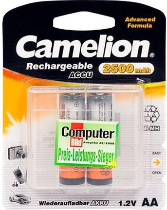 Productafbeelding Camelion AA/HR6, 2500 mAh, Herlaadbare Batterijen Ni-MH, 2 st. (2 Pcs., AA, 2500 mAh)