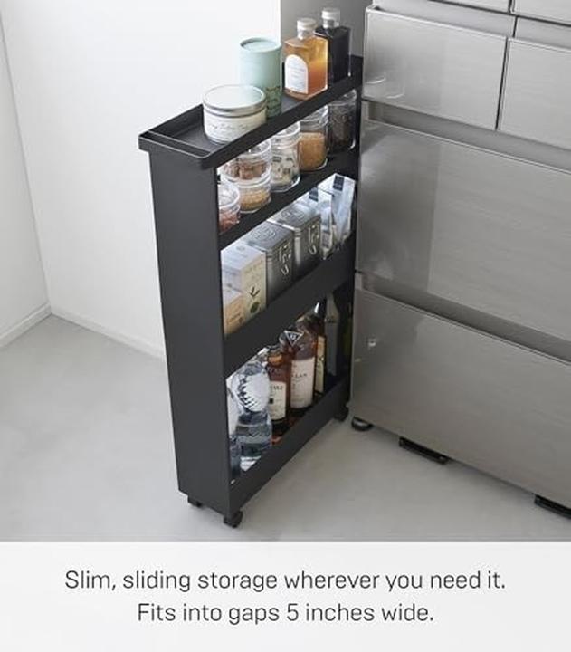 Actual product image Yamazaki Schlanker 4-stöckiger Aufbewahrungswagen TOWER