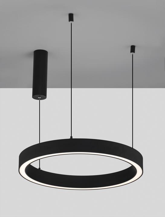Productafbeelding Nova Luce STING LED hanglamp zwart 40W warm wit 200x60cm dimbaar 9558601 (2153 lm)