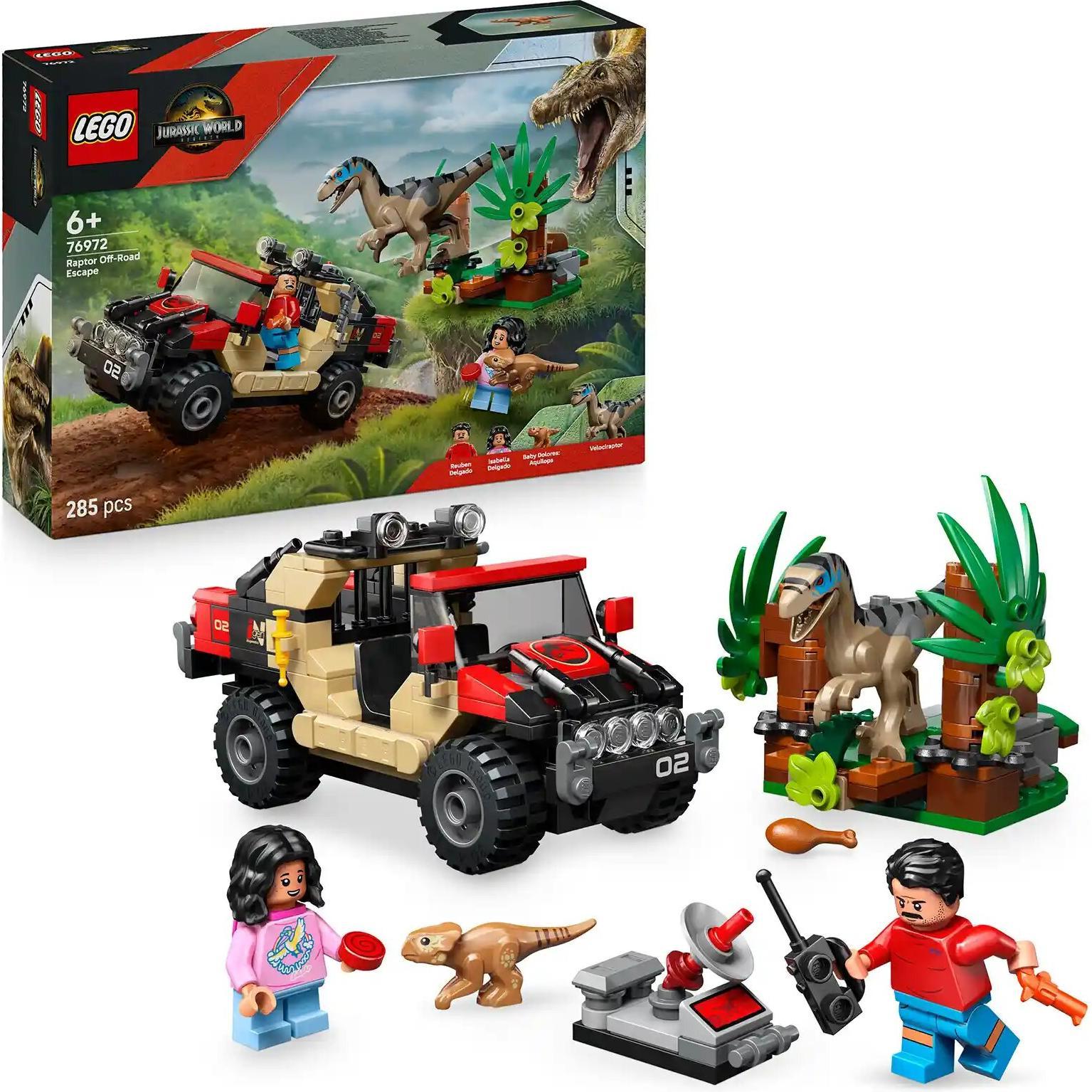 LEGO Jurassic World 76972 Nik davanti al raptor e alla macchina (LEGO Jurassic World)