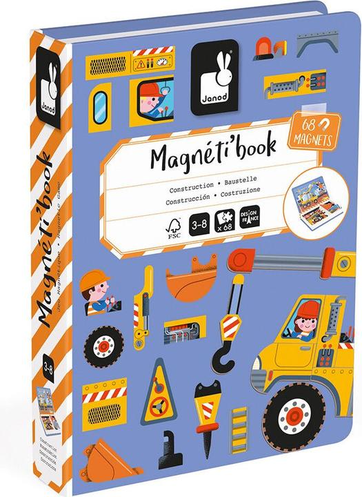 Produktbild Janod Magnetbuch Baustelle (Multilingual, 3 - 8 Jahre)