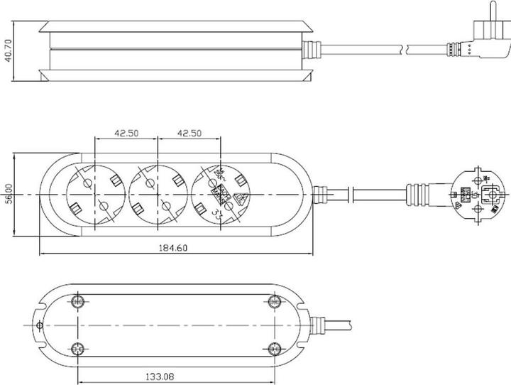 Immagine prodotto Bachmann Prolunga SMART (3x, CEE 7/3, 5 m)