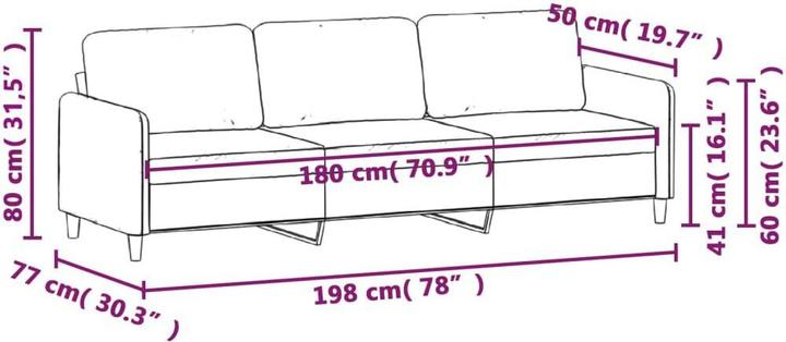 Produktbild vidaXL 3-Sitzer-Sofa (3-Sitzer)