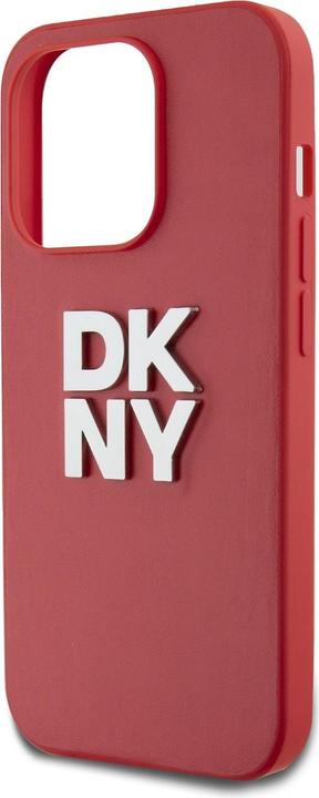 Produktbild DKNY PU Leather Stack Logo Wrist Strap Case for iPhone 14 Pro Red (Apple iPhone 14 Pro)
