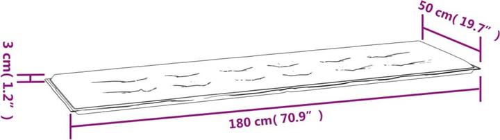 Actual product image VidaXL Veva (100 x 50 x 3 cm)