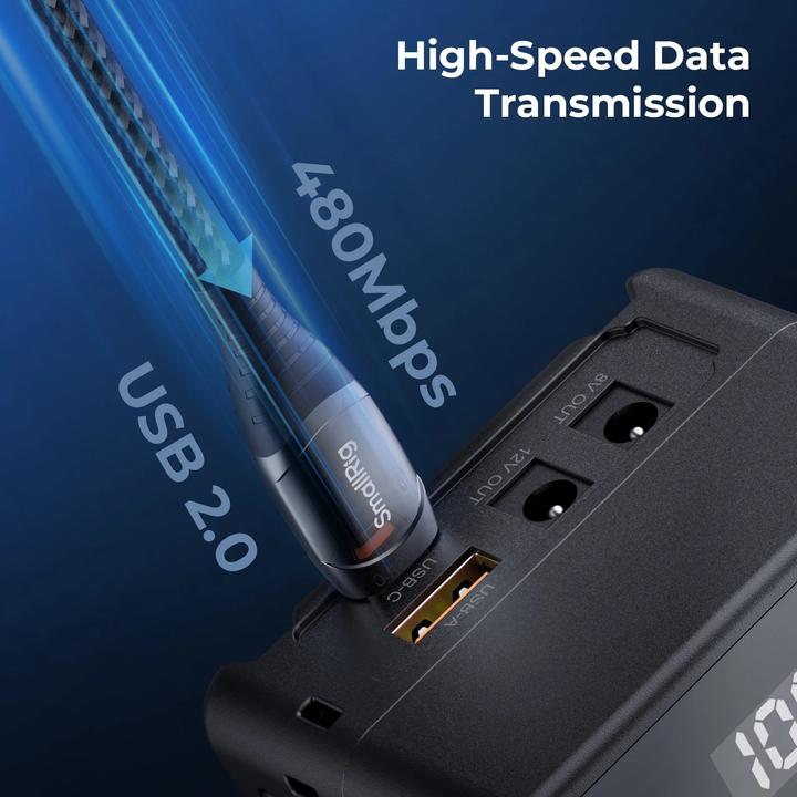 Image du produit SmallRig 240W Power Cable with Led Display 5113 (1 m, USB 3.1, 240 W)