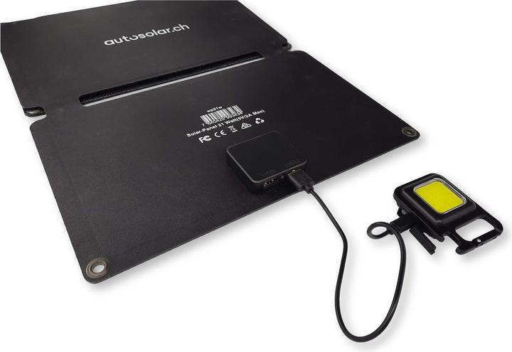 Actual product image Autosolar Solar panel 21 watt foldable with two USB ports - without power bank (14 W, 0.43 kg)