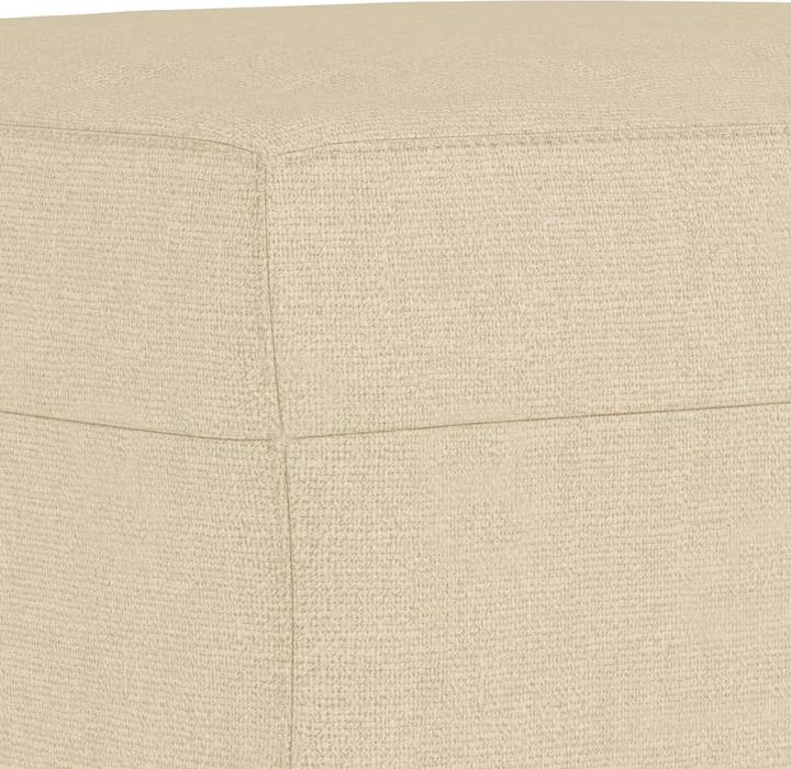 Produktbild VidaXL Sofagarnitur Kissen Sessel Sofa Couch Designsofa 3-tlg. Creme Stoff (2-Sitzer)