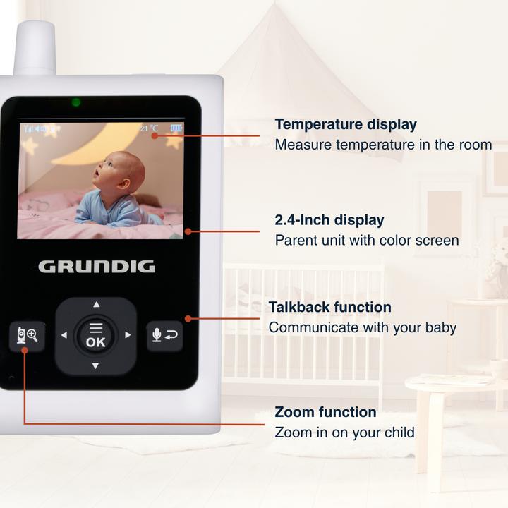 Image du produit Grundig Moniteur pour bébé 2.4" (300 m)