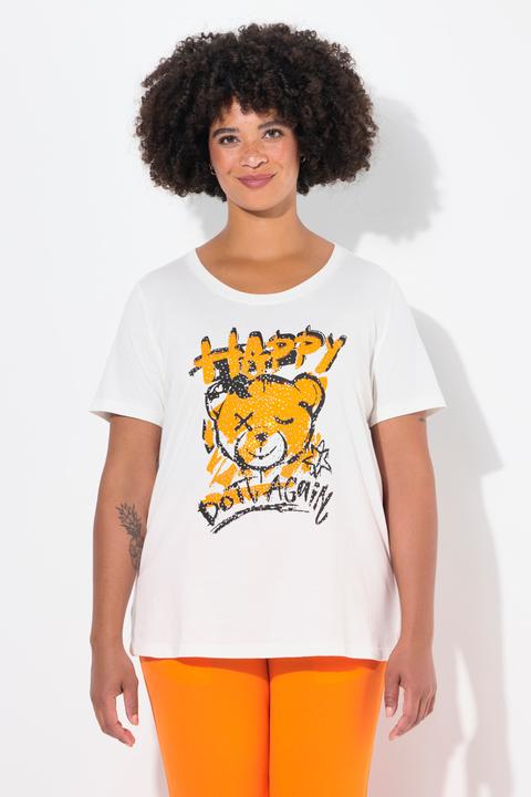 Produktbild Angel of Style T-Shirt, Boxy Fit, Teddy-Motiv, Halbarm (46)