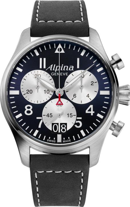 Alpina Watch Startimer Pilot Quartz Chronograph Big Date (Montre pilote, 44 mm)