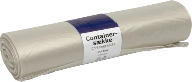 Productafbeelding Abena Containersaek 140 ltr. helder LDPE/recycle 92x144,5 cm - (10 stk. pr. rulle x 12 ruller)