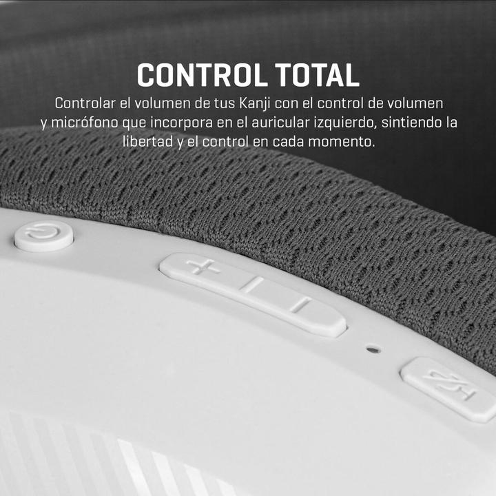 Actual product image Krom Auriculares Gaming Kanji Wireless Blanco (Cable, Wireless)
