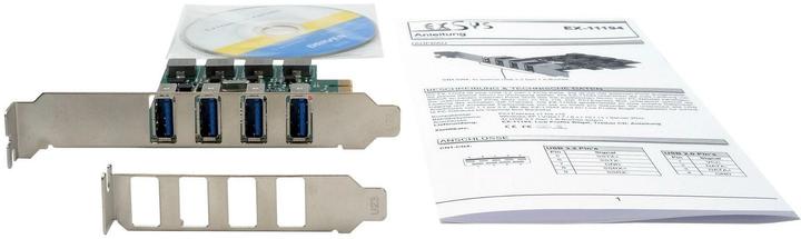 Produktbild Exsys PCI-E Karte 4x USB 3.2 Gen 1