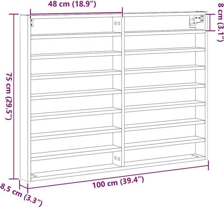Produktbild vidaXL Vitrine