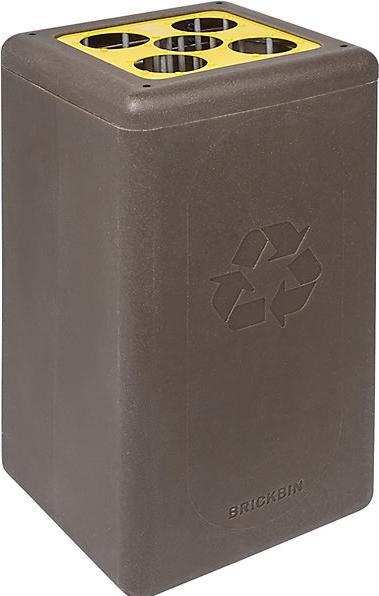 Immagine prodotto kaiserkraft BrickBin è un raccoglitore di rifiuti riciclabile realizzato con i fondi di caffè (65 l)