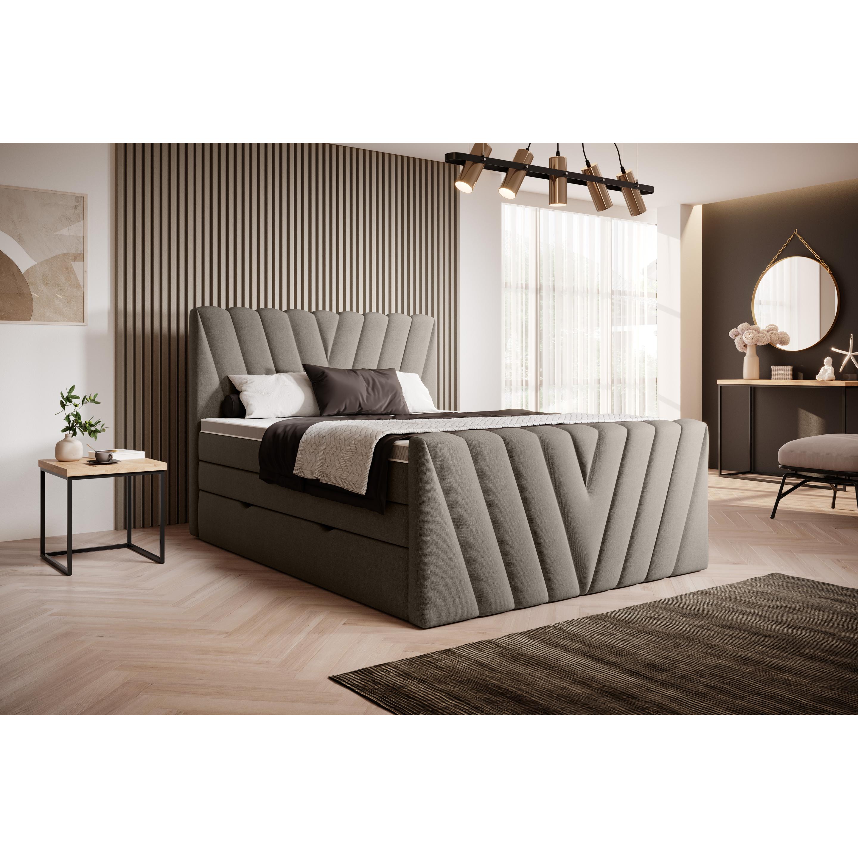 ELTAP, Bett, Candice mit Stauraum (160 x 200 cm)