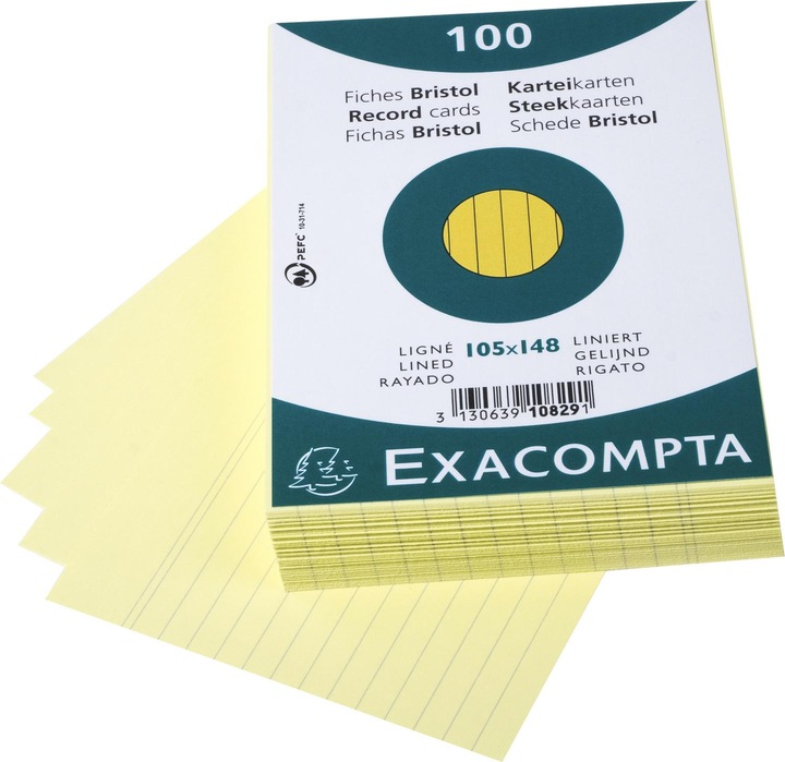 Actual product image Exacompta Index cards (105 x 148 mm, 205 g/m², 100 x)